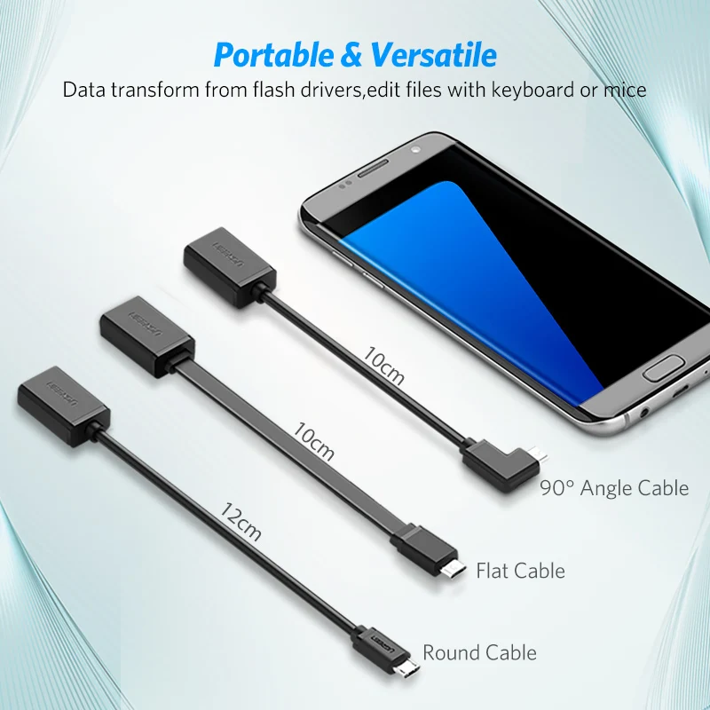 Ugreen-Adaptador de Cable microusb OTG para móvil, Conector Micro USB 2,0 para Xiaomi Redmi Note 5, Samsung S6, tableta, Android