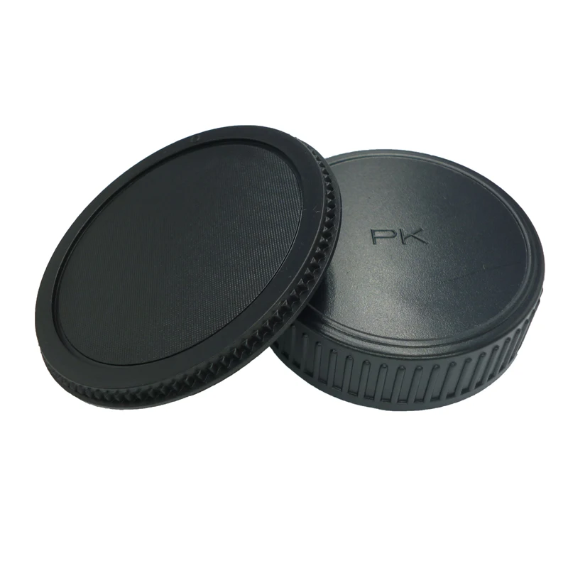 50 par/lote tapa del cuerpo de la cámara + tapa de la lente trasera para Canon nikon Sony NEX para Pentax Olympus Micro M4/3 Panasonic M42 FD soporte de cámara