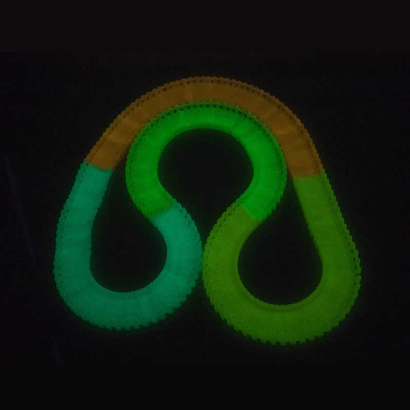 Pista de carreras mágica brillante, vehículo de juguete, luz LED, electrónica, pistas de coches, piezas de juguete, coche para niños, niñas, regalo de cumpleaños