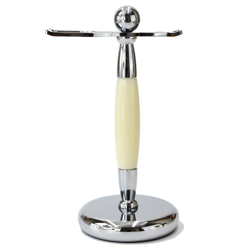Soporte de Metal Blanco para Brocha de Afeitar y Maquinilla de Afeitar Dscosmetic