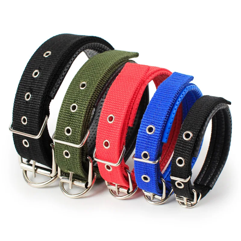 Collar ajustable de algodón suave para perros y gatos, accesorios para perros y gatos, collares para perros pequeños y grandes, tamaño Golden Retriever Dulldog S-XL