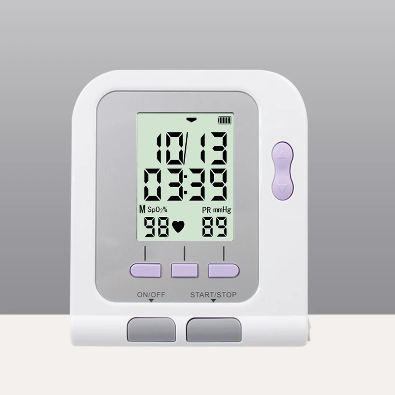 CONTEC08C Monitor de presión arterial Digital automático Monitor de presión arterial esfigmomanómetro medidor de pulso de ritmo cardíaco Monitor de pantalla grande