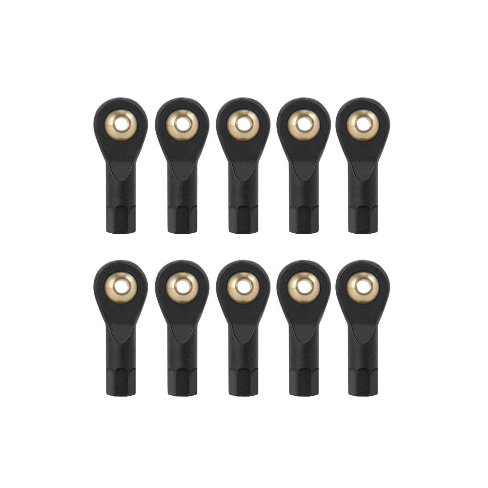 YEAHRUN 10 Uds M2 M3 extremo de varilla soporte de cabeza de bola extremos de varilla de amarre juntas esféricas de plástico tornillo de mano derecha para RC coche barco avión camiones