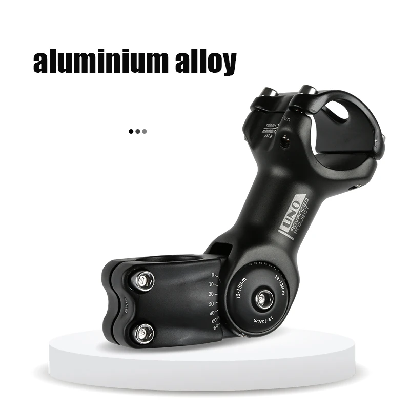 UNO-elevador de manillar de bicicleta ajustable, 25,4mm, 31,8mm, 0-60 grados