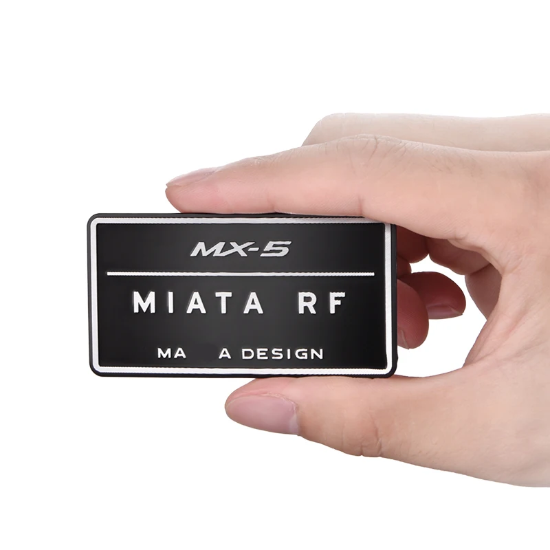 Pegatina 3D de aluminio con diseño de logotipo, accesorios de reacondicionamiento de coche, decoración interior, pegatina de metal incollata casualmente para Mazda MX5 RF ND