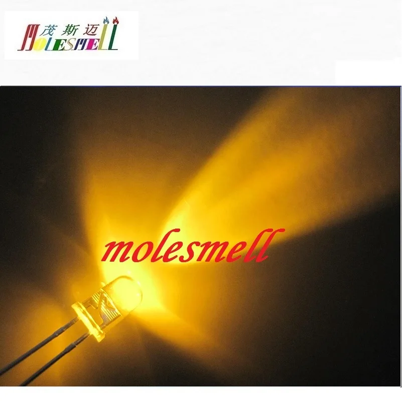 1000 piezas 5mm 20000mcd redondo superior rojo amarillo azul verde blanco naranja lente de Cear de agua diodos de lámpara de luz LED