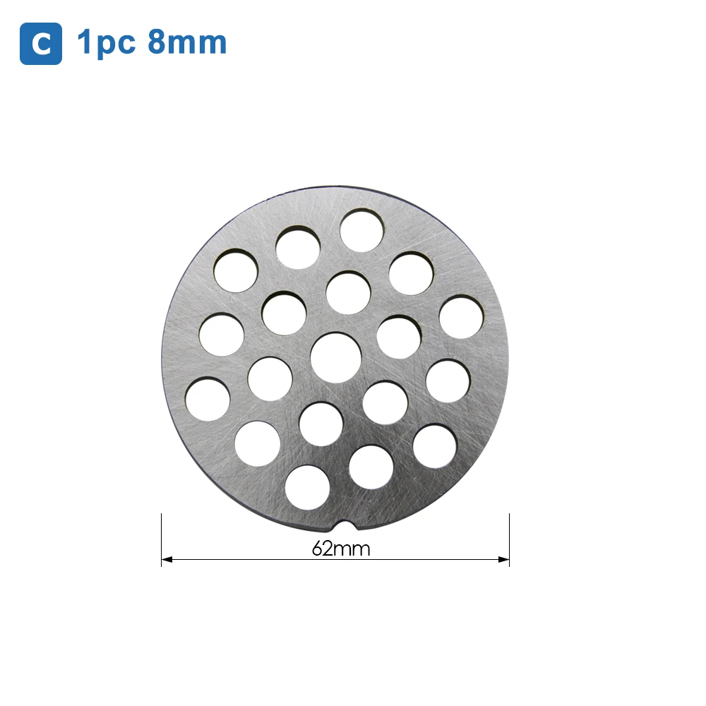 Disco de Picadora de Carne TASP de 62 mm, Piezas de Repuesto para Picadoras Bosch MFW66020 MFW3X10W Zelmer 586.8 886.8 986.8 987.8 Kenwood MG450 MG510