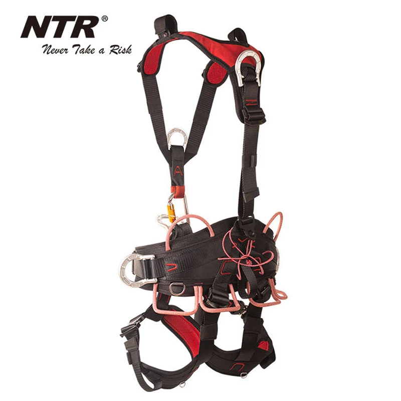 Cinturón de seguridad para montañismo de cuerpo completo, arnés profesional para escalada en roca, protección para trabajo aéreo, equipo de supervivencia