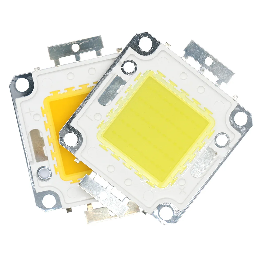 1 Uds COB LED Chip 10W 20W 30W 50W Chips de bombilla para foco reflector jardín cuadrado luz integrada cuentas LED Blanco/cálido