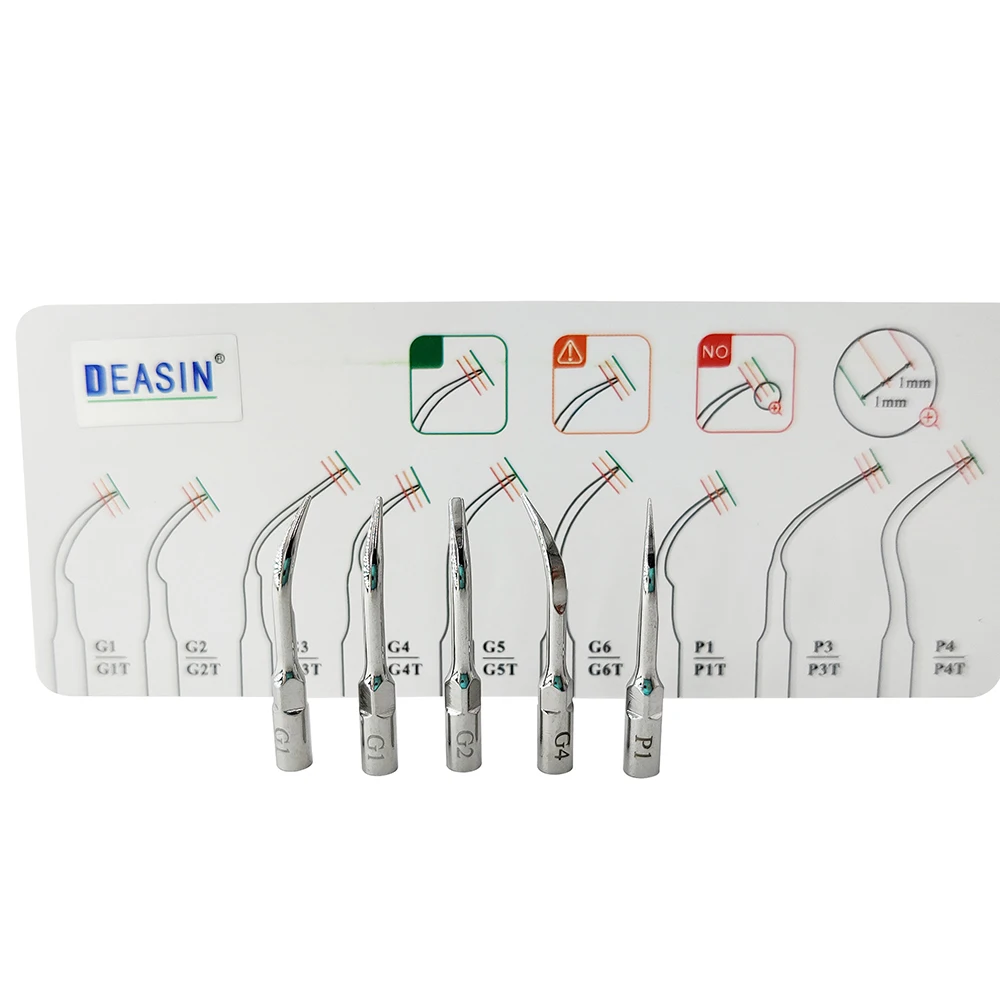 5 Puntas de Repuesto GD1/GD2/GD3/GD4/PD1/PD3 para Scaler Dental Ultrasónico Satelec DTE NS*