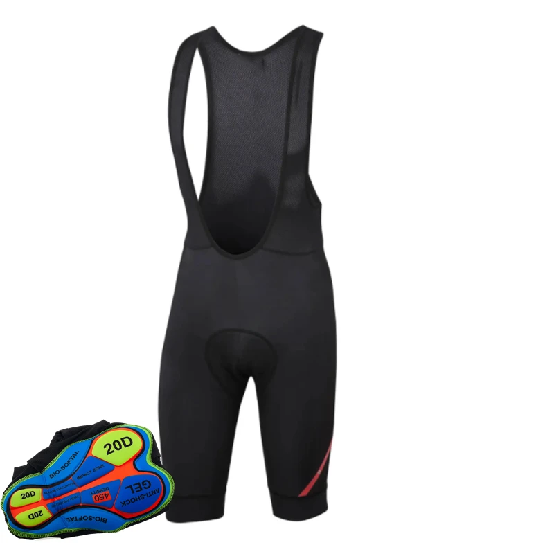 Pantalones cortos con pechera para ciclismo para hombre, almohadilla gruesa de Gel a prueba de golpes, pantalones cortos de ciclismo para hombre 6 horas de paseo Pro Lycra, Bretelle de ciclismo para hombre