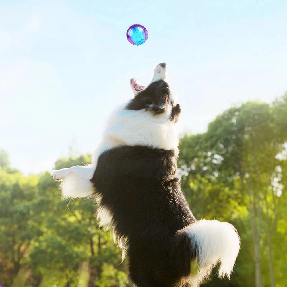 Pelota de goma Natural no tóxica para perros y cachorros, juguetes para masticar, sonido puro, juego al aire libre, pelota elástica divertida para perros pequeños y grandes