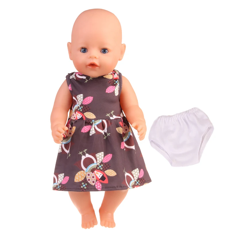 Nuevo Ropa para muñeca bebé nacida de 43 cm, vestido con sombrero para muñecas BJD de 18 pulgadas 1/3, ropa interior de calcetín blanco para niña