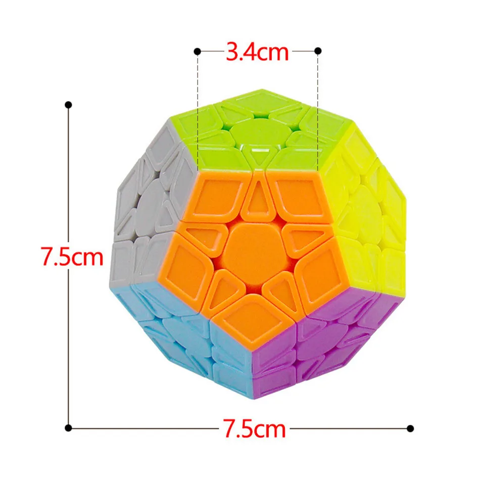 Megaminx Magic Cube 3x3 Dodecaedro sin pegatinas, cubos de velocidad, rompecabezas giratorio, juguete