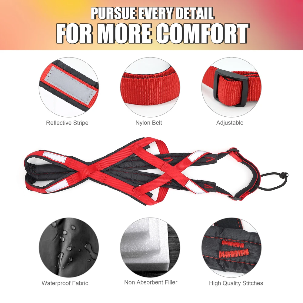 Arnés reflectante impermeable para perros grandes, chaleco de entrenamiento para mascotas, tracción de peso