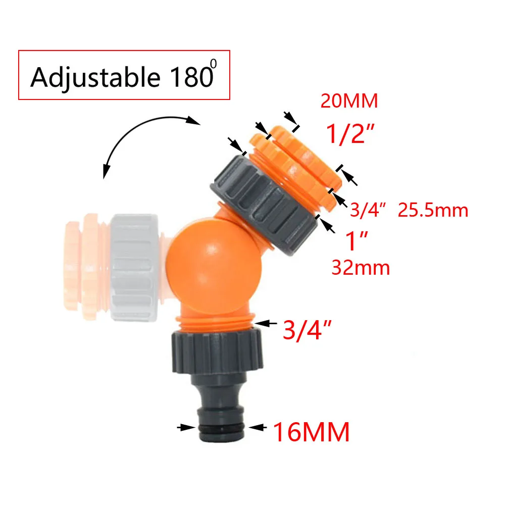 Grifo de jardín, conector rápido de manguera de 1/4 ", 4/7 8/11 16mm, junta de tubería de agua con púas, adaptador de riego por goteo de rosca macho hembra de 1/2" 1" 3/4"