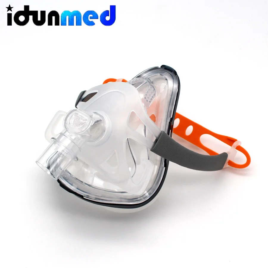 BMC CPAP-mascarilla facial completa sin frente, Bipap con suministros para la cabeza, Apnea del sueño, accesorios de respiración antironquidos