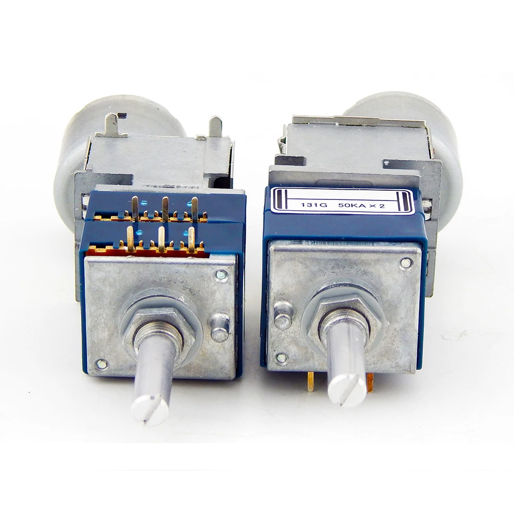 Potenciómetro de Motor Logarítmico Original JAPAN ALPS RK27, Interruptor de Volumen 10K 50K 100K para Amplificador Estéreo HiFi, Kit de Audio DIY