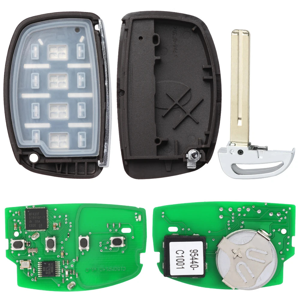 KEYECU para Hyundai Sonata 2015 2016 2017 95440-C1001 95440-C1000 95440-C1000N Llave Inteligente con Control Remoto Chip 8A 433MHz CQOFD00120