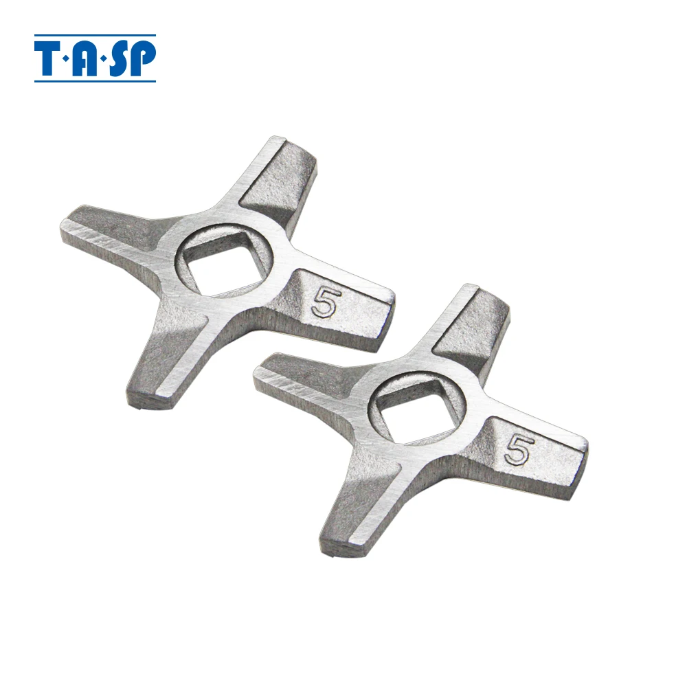 Cuchillo picadora de carne de doble cara 2 piezas # 5 hojas para Bosch MFW22010 3502W 3630A CNFW3A Zelmer 586.5 ZMM0805 piezas de electrodomésticos de cocina