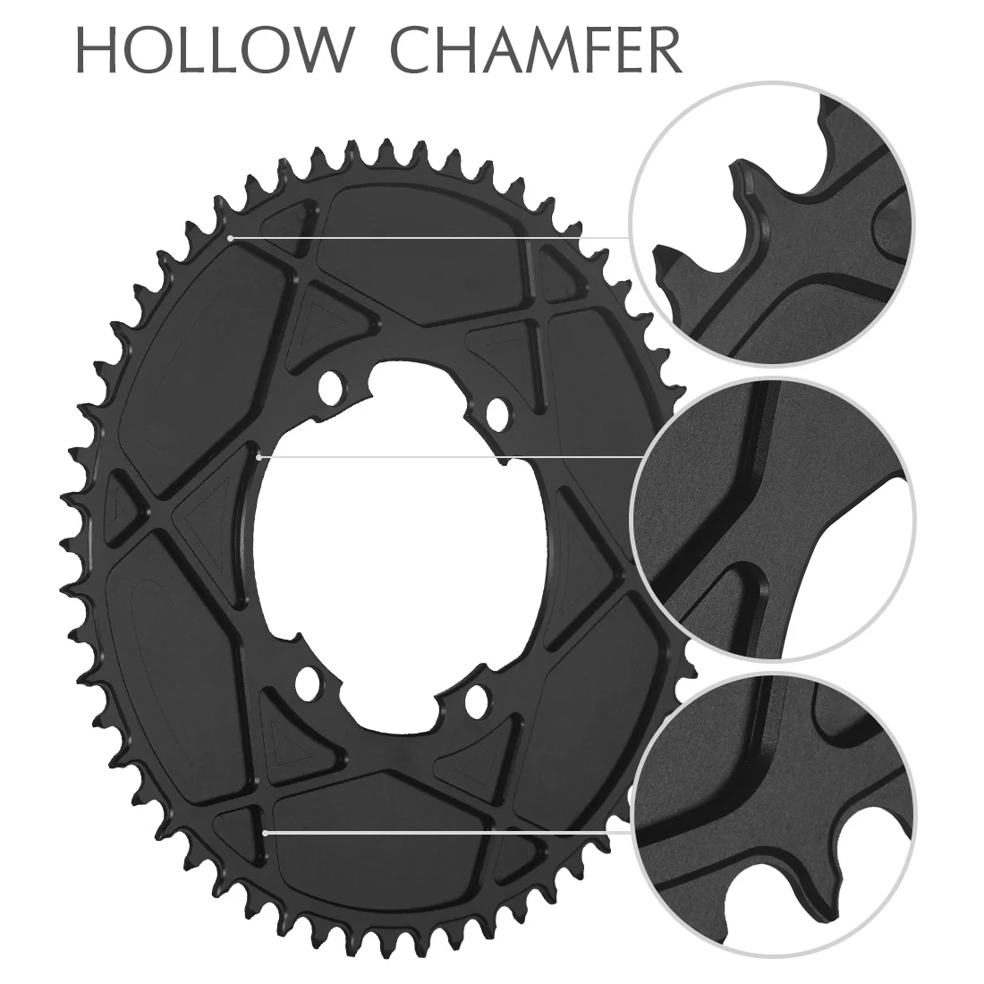Plato BCD de 107mm para Sram RIVAL CRANK 42T 44T 46T 48T 50T 52T, cadena de bicicleta de carretera 107bcd
