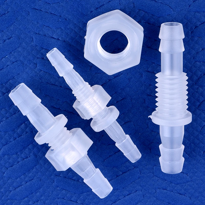 Conectores hexagonales de rosca M6~M10 de 5~200 piezas a conectores directos de PP tipo pagoda de 3~8 mm, adaptador para bomba de aire de acuario, juntas de manguera para sistema de irrigación