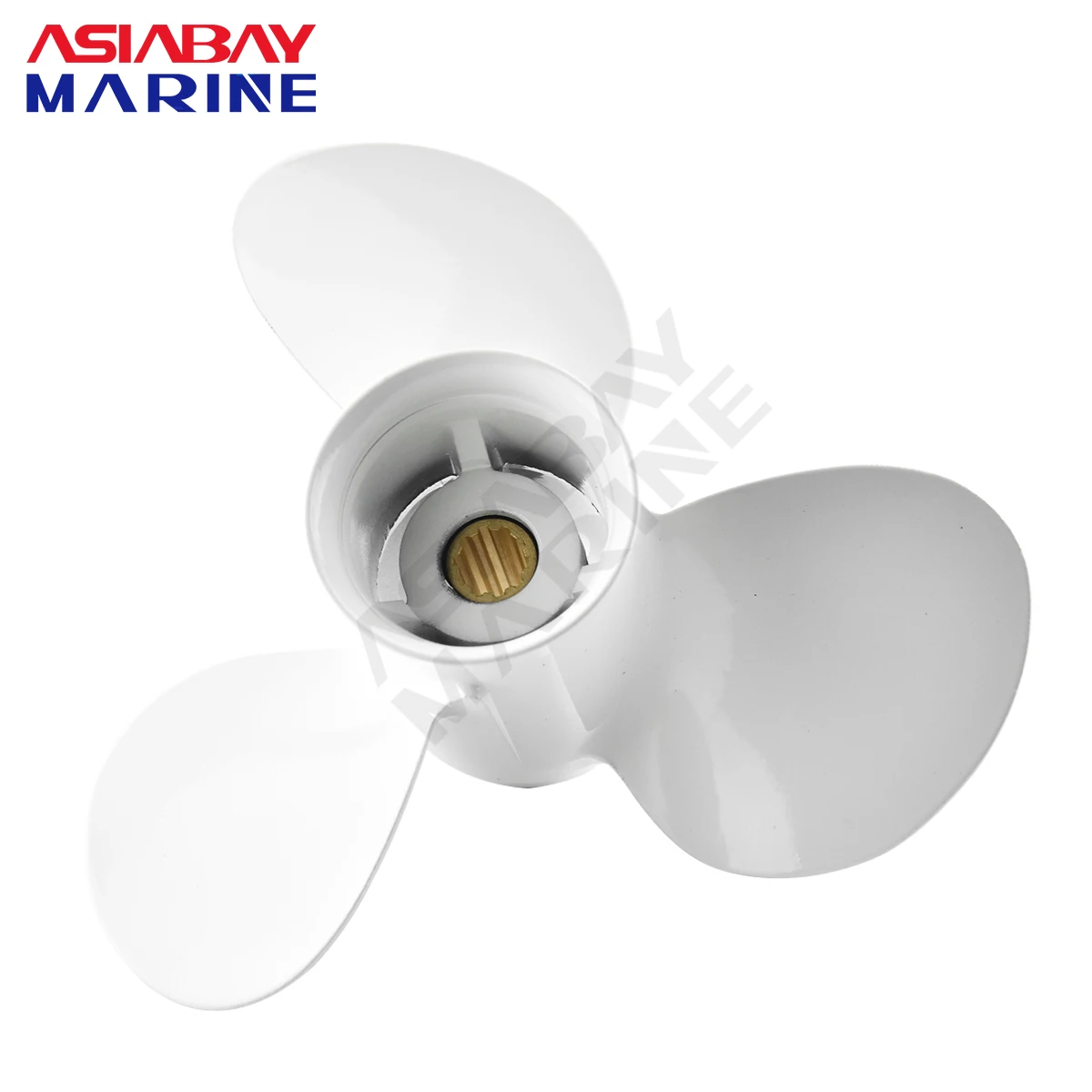 Hélice fueraborda para Yamaha 20hp 25hp 30hp 9 7/8*13 Motor de barco tornillo de aleación de aluminio 3 hojas 10 pieza de Motor marino estriado