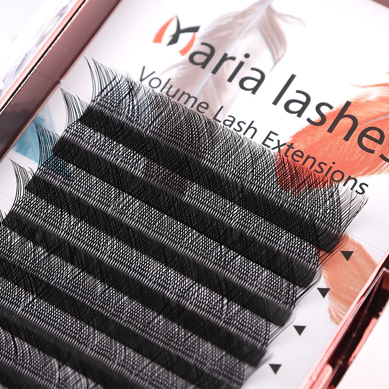 María 10 casos YY forma pestañas belleza 0,05/0,07 YY tipo V extensión de pestañas maquillaje naturalmente suave mezcla visón Cilios volumen Fans