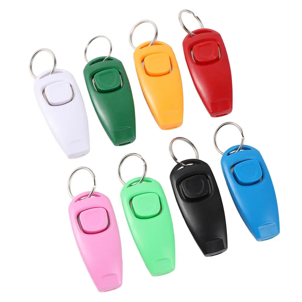 Silbato y Clicker para perro y mascota, herramienta de ayuda de entrenamiento para dejar de ladrar, entrenador portátil, suministros de productos para mascotas, 1 unidad