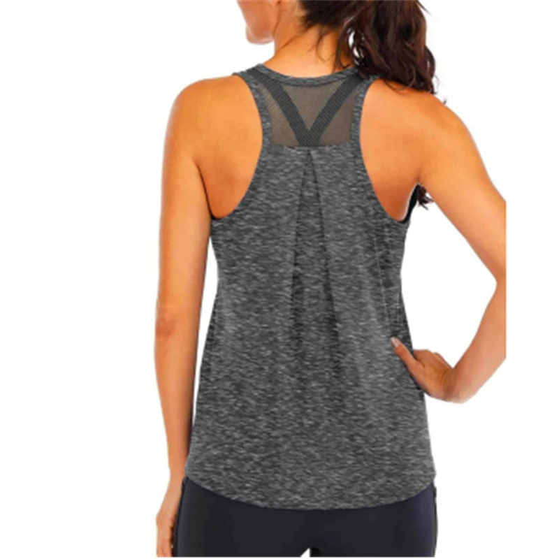 Camiseta de Yoga para mujer, nuevo estilo, camisetas holgadas para Fitness, chaleco para mujer, Camiseta deportiva sin mangas, blusa de entrenamiento para correr y gimnasio de secado rápido