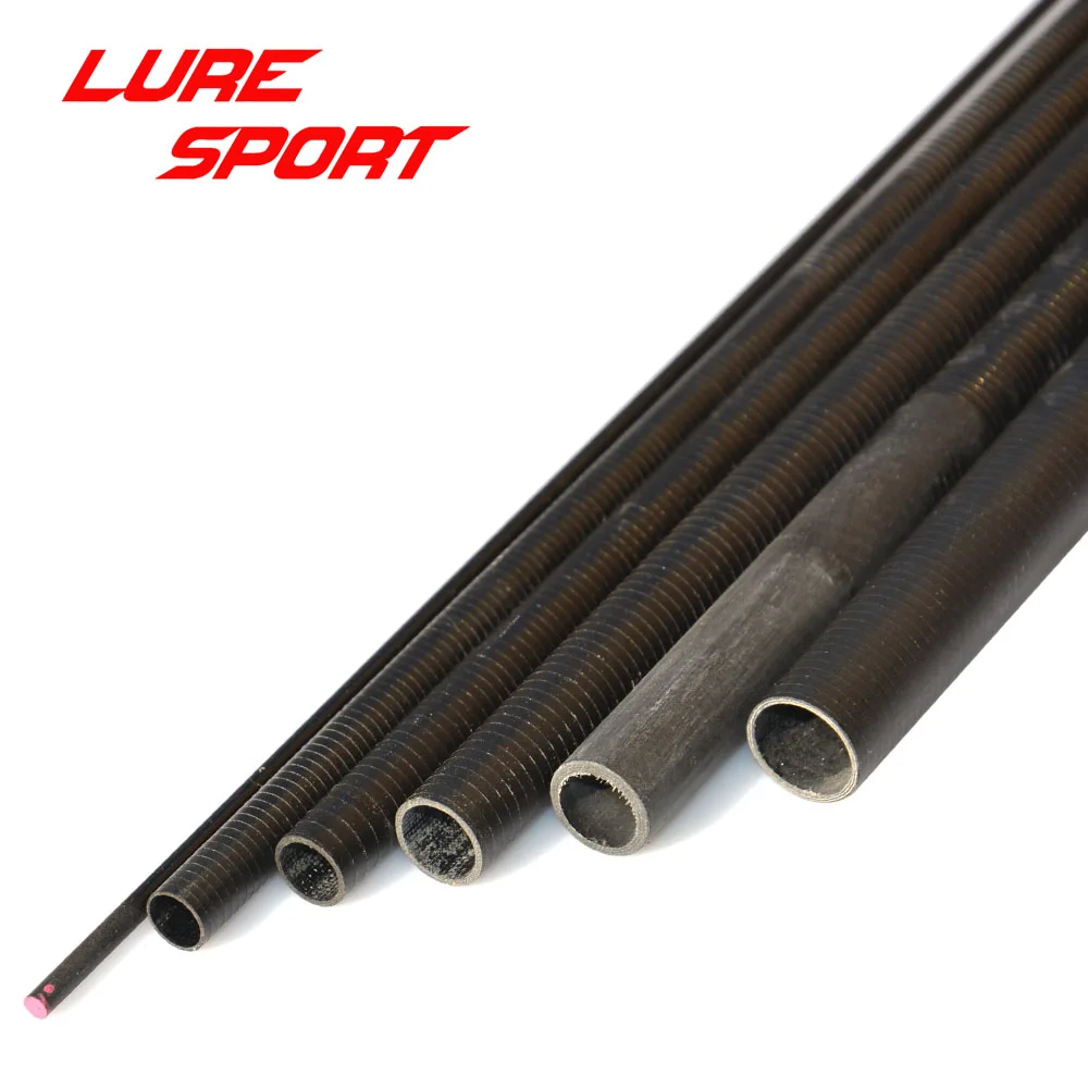 LureSport 2,1 m 6 secciones 3 uds caña de pescar de viaje de punta sólida de carbono Toray x-cross caña en blanco de carbono componente de construcción reparación DIY