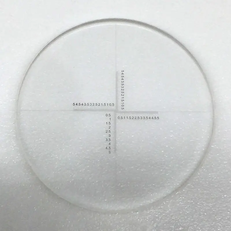 Micrómetro ocular de diámetro de 24mm, regla cruzada de vidrio óptico, anillos de círculos concéntricos de red, aguja para microscopio estéreo de 30 30,5mm