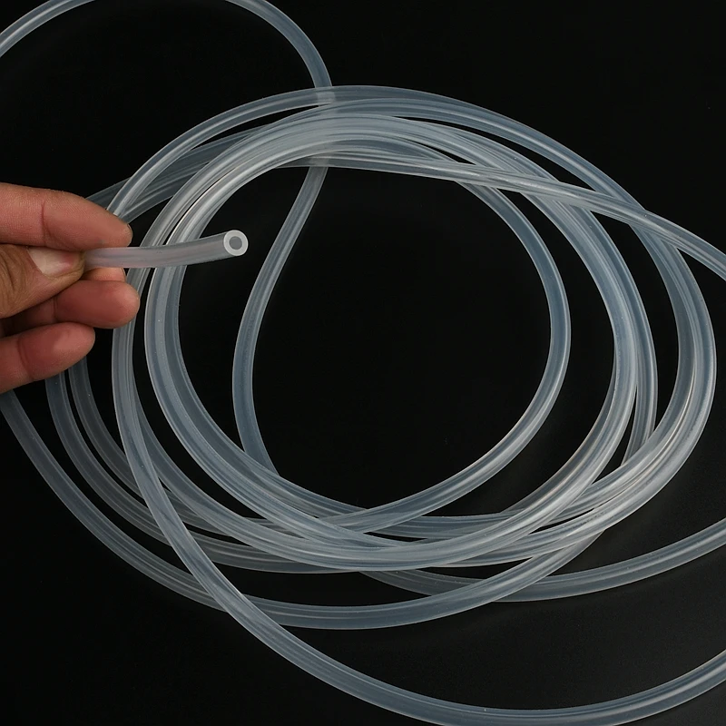 Manguera de goma de silicona transparente de calidad alimentaria, 0,5mm, 1,5mm, 2mm, 3mm, 4mm, 5mm de diámetro exterior, tubo capilar de silicona Flexible