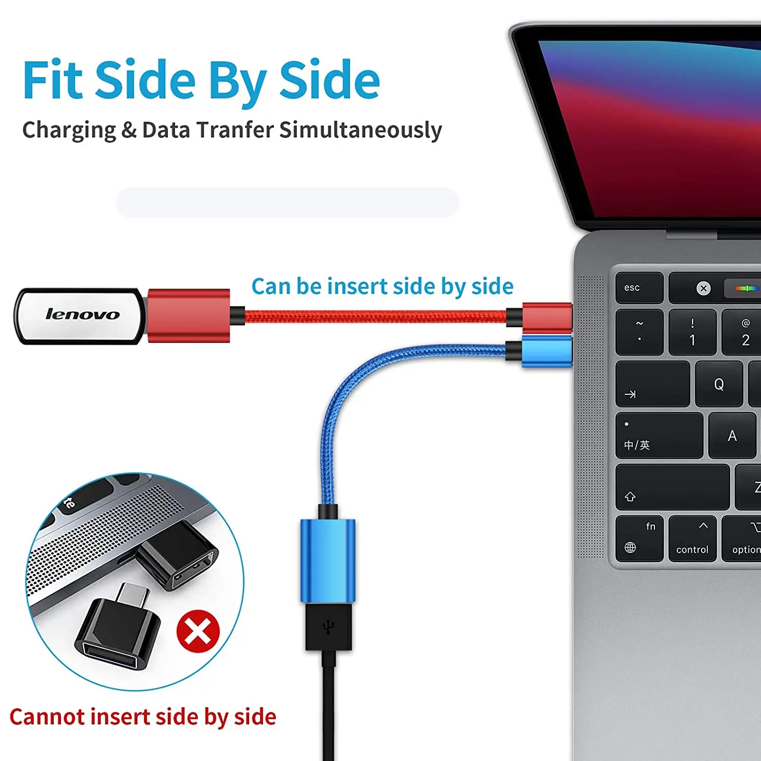 Adaptador de Cable OTG tipo C, conector adaptador USB a tipo C para Xiaomi, Samsung S20, Huawei, convertidor de Cable de datos OTG para MacBook Pro