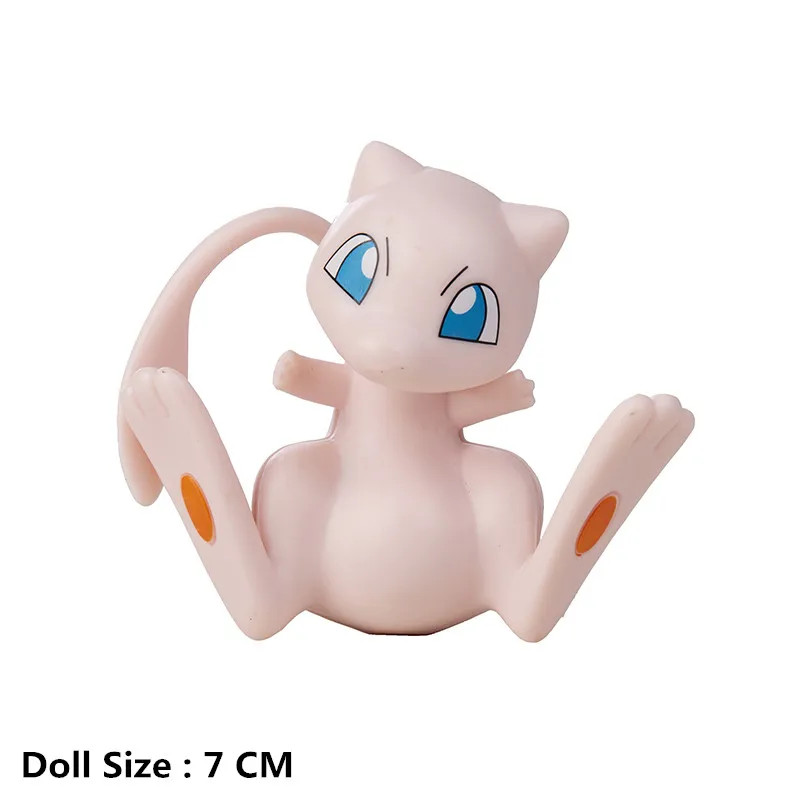 Figuras de Anime de la Película de Dibujos Animados de Pokémon de 3-13 cm, Pikachu, Mewtwo, Gurado, Blastoise, Colección de Figuras de Acción, Juguetes de Regalo