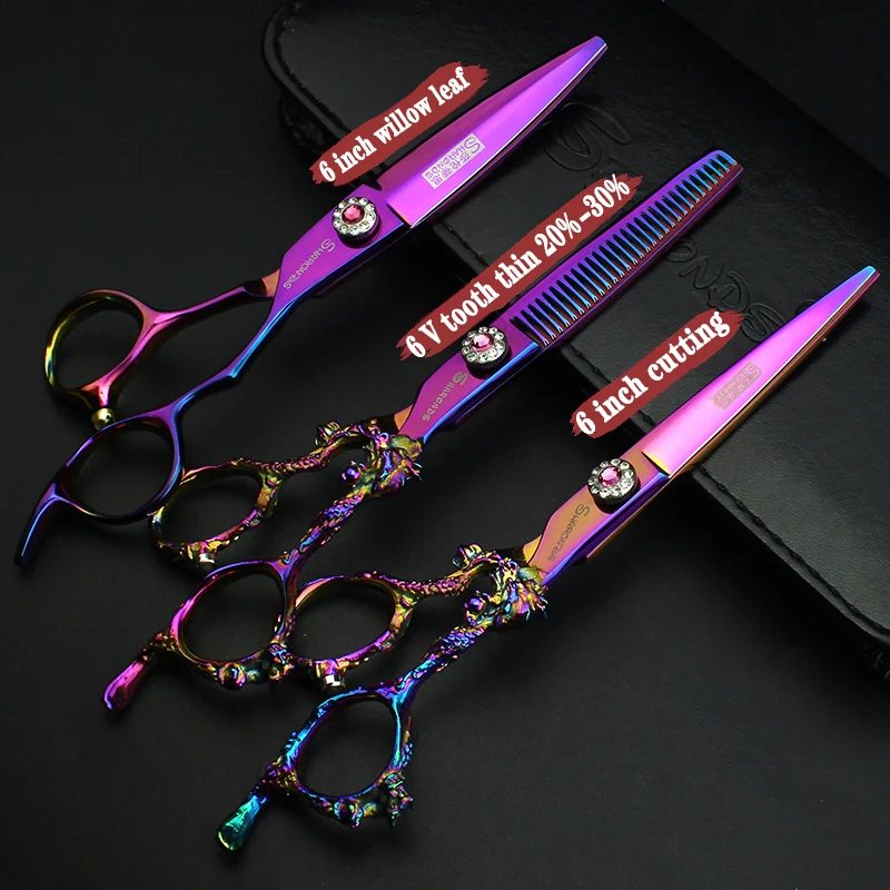 Tijeras de peluquería de 5.5/6/7/7.5/8/9 pulgadas, tijeras de corte de pelo, tijeras de entresacar, tijeras de afeitar, juego de tijeras de peluquería profesional