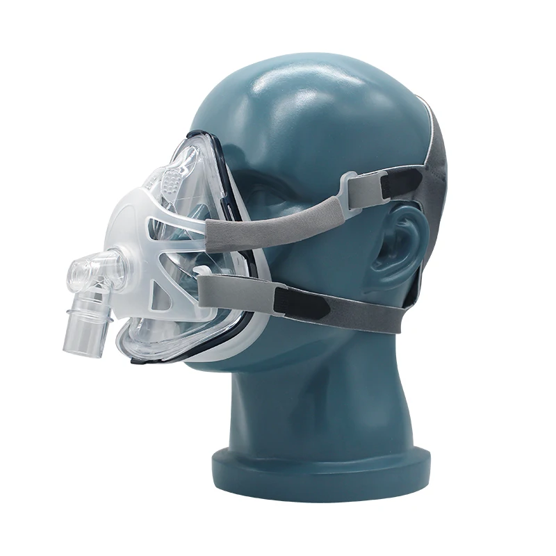 BMC-mascarilla facial completa CPAP F1A, máscara con casco S/M/L, 3 tamaños, cojines para máquina CPAP, respiración de aire médica, Apnea del sueño, antirronquidos