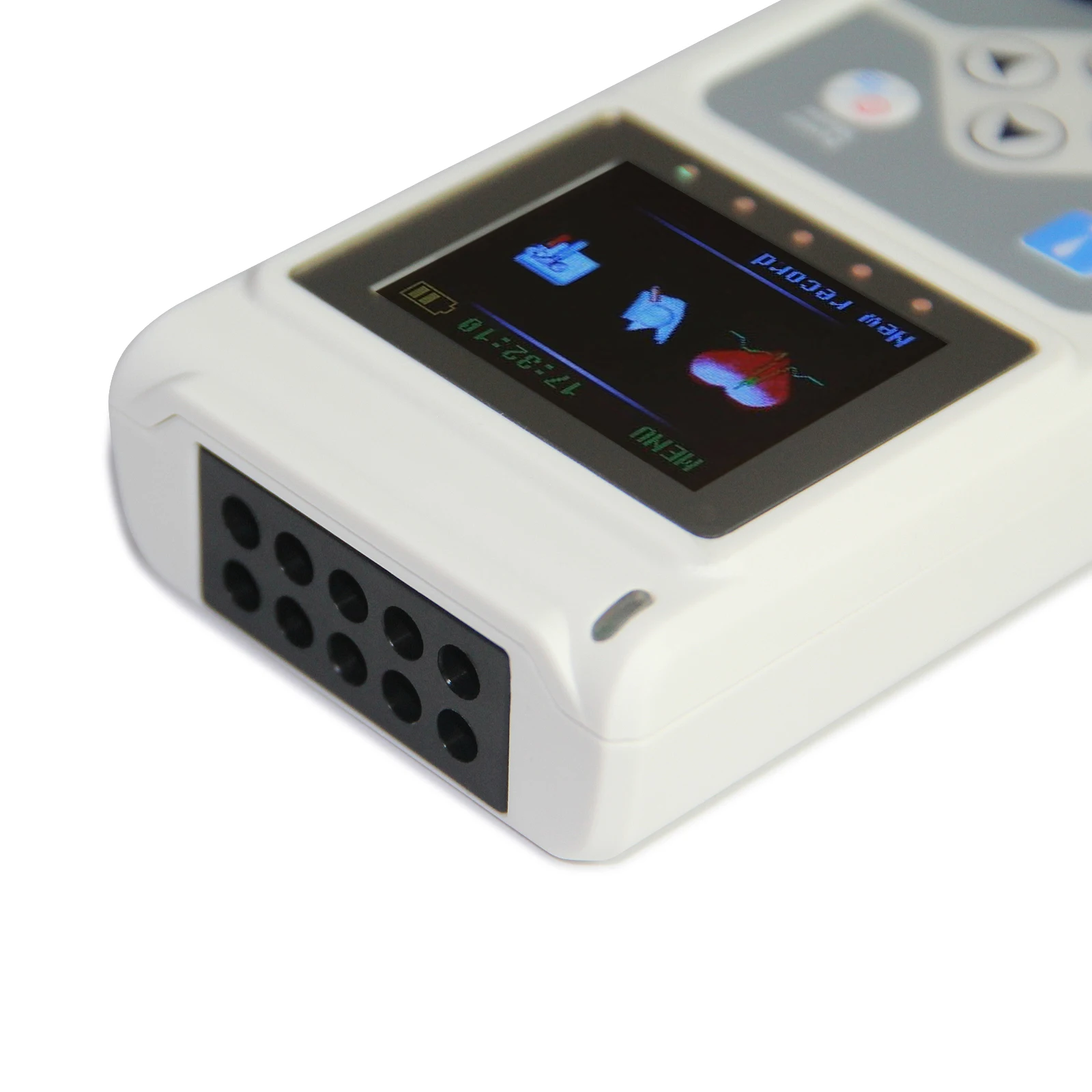 CONTEC-dispositivo ECG portátil TLC5000 de 12 canales, monitor de frecuencia cardíaca, 24 horas, con pantalla LCD, sistema EKG CE