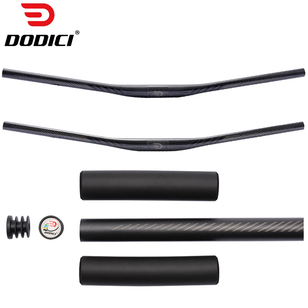 Manillar de carbono para bicicleta MTB, con par de empuñaduras, accesorios ultraligeros para mango de bicicleta, Ciclismo de Carretera de montaña, volante de bicicleta