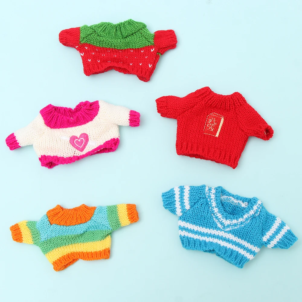 Ropa de juguete de peluche para muñecas de 20CM, accesorios para muñecas 1/12 Idol, Tops de moda, suéter, abrigo, chaleco, monos, regalos para muñecas