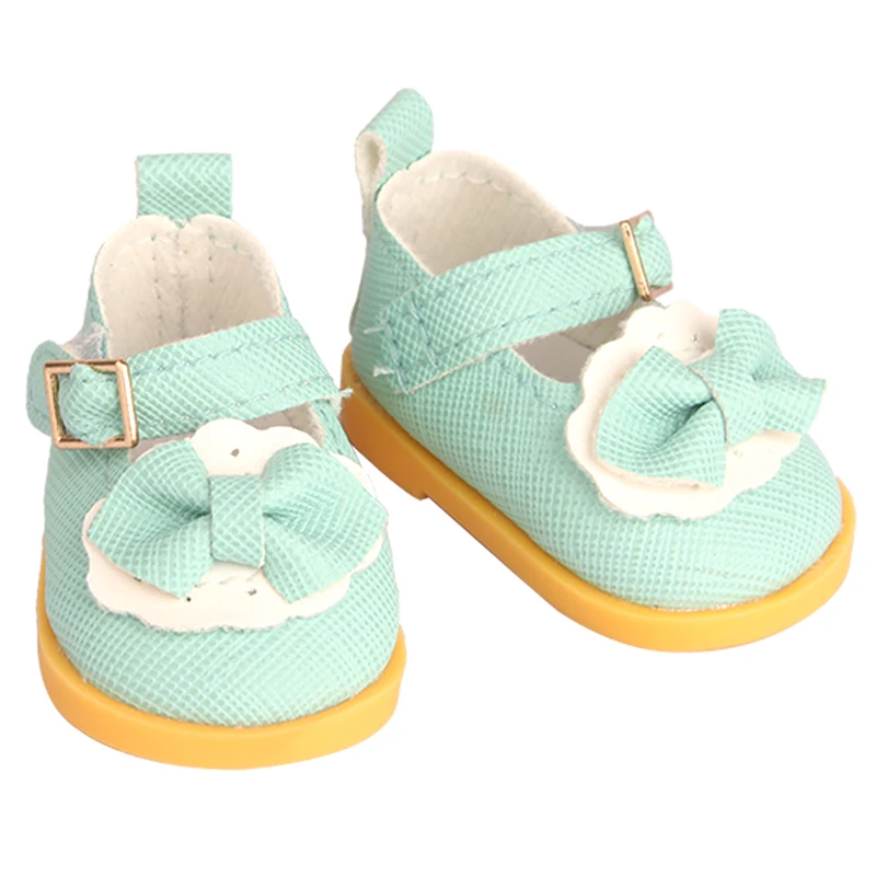 Zapatos de muñeca de algodón de 5 cm aptos para muñecas de 20 cm y 14 pulgadas, Mini zapatos de muñeca con cordones de cuero Pu en 10 colores para muñecas rusas DIY hechas a mano BDJ