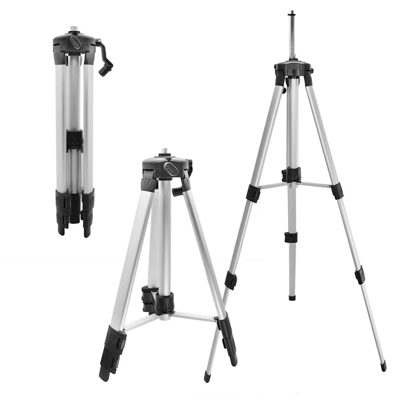 Trípode para nivel láser, altura ajustable de 1200mm, rosca de montaje de 5/8 pulgadas, soporte de trípode de aleación de acero, accesorios de nivel láser