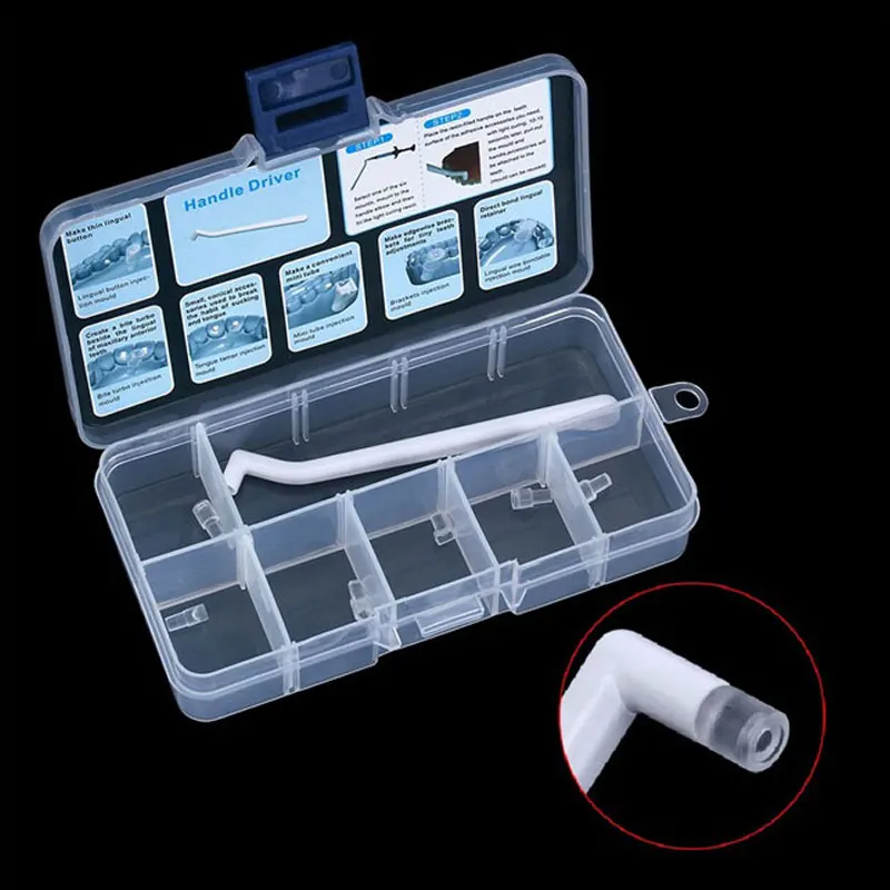Materiales Dentales Mini accesorios de ortodoncia, soporte de molde de inyección, botón Lingual