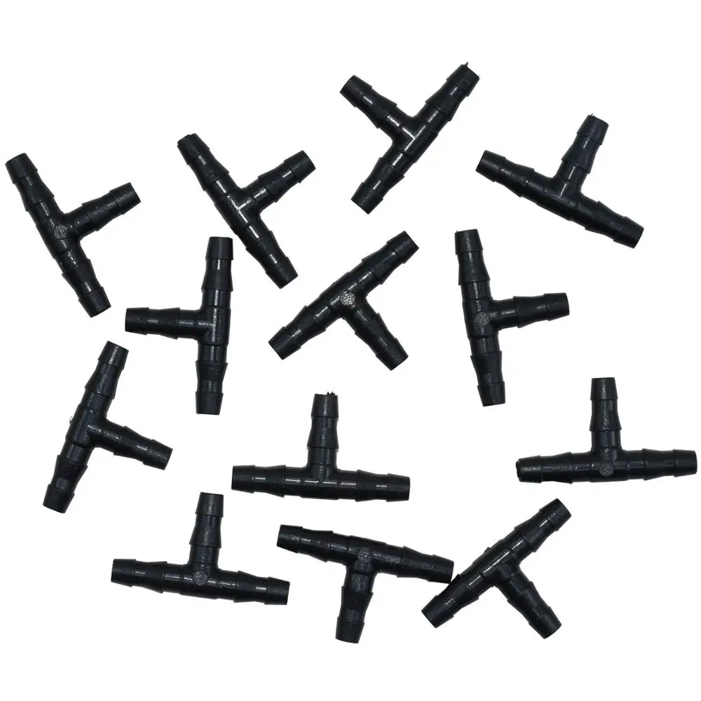 SPRYCLE-conector de junta en T para riego por goteo, herramientas de jardín de 4mm/7mm para manguera de tubo de invernadero, 100 pulgadas, 20-1/4 Uds.