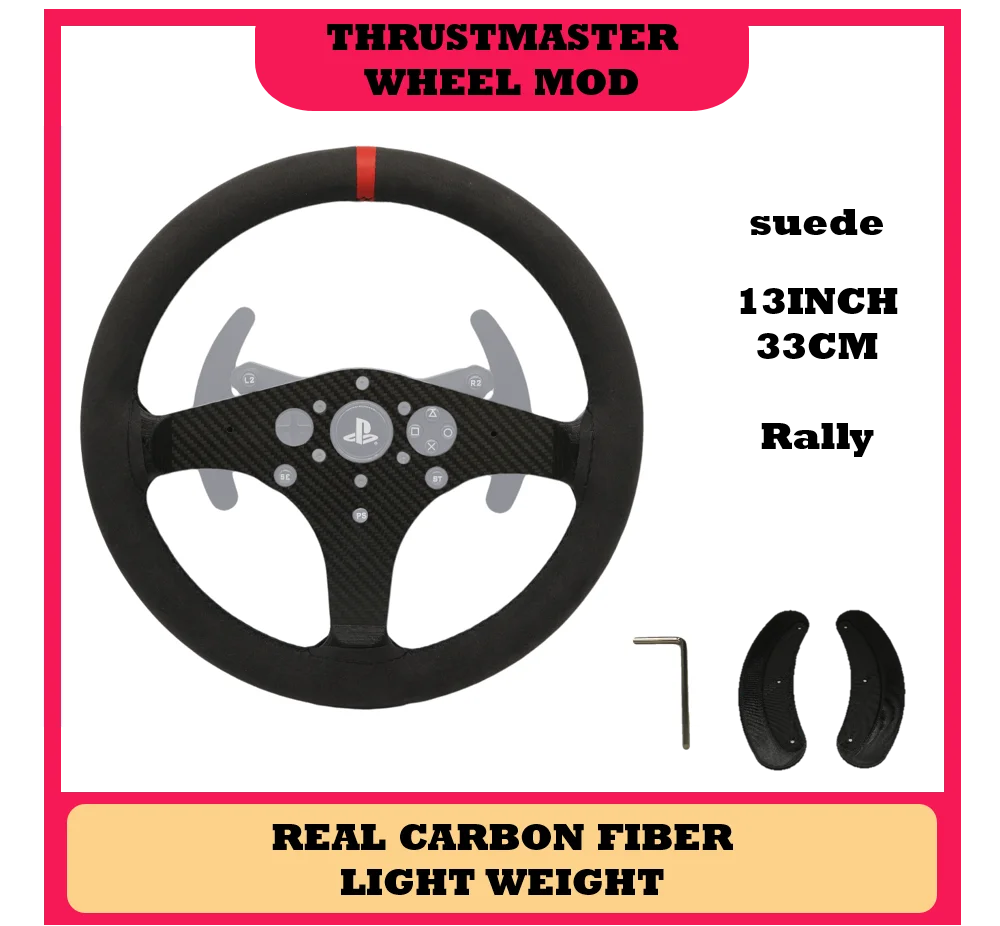 SIMPUSH Racing-Volante de Rally de 13 pulgadas, 33cm, bricolaje, sim, SIMRACING, para Thrustmaster, T300RS, T300GT, TGT, T-GT