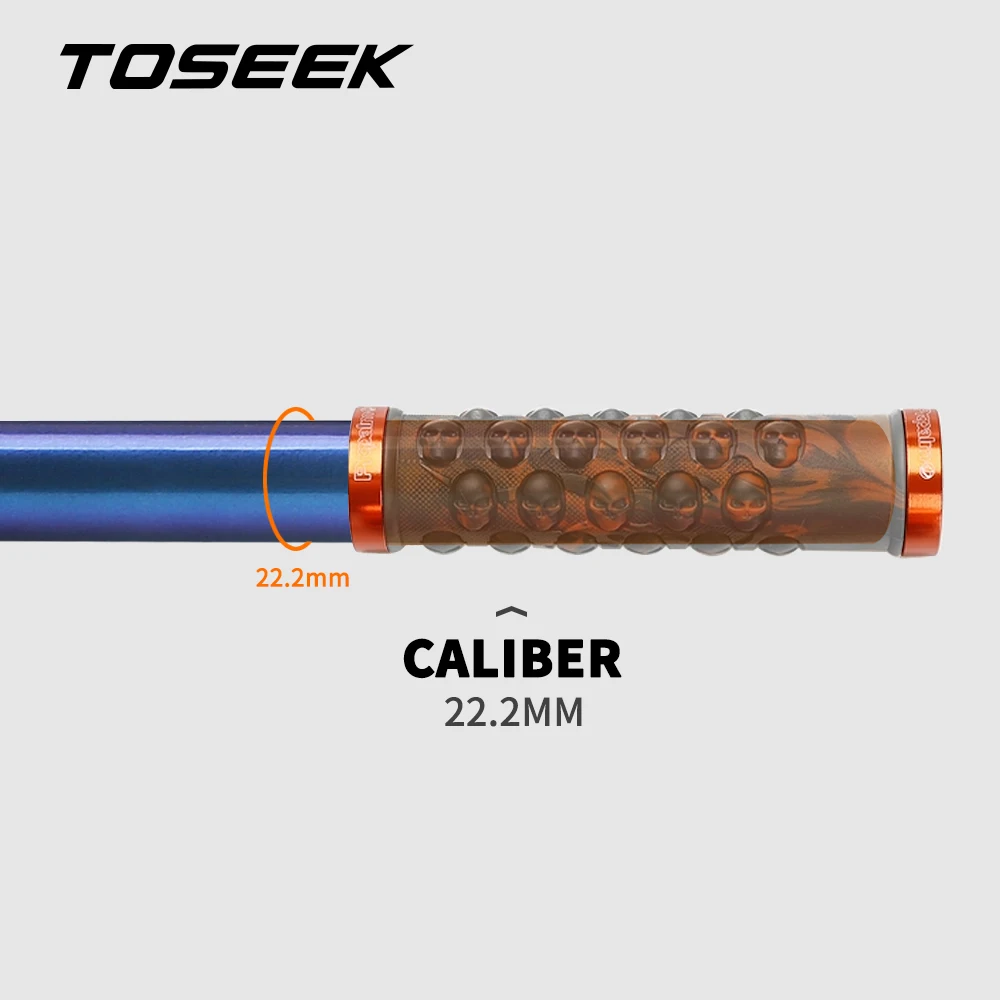 TOSEEK-Manillar de carbono WCS para bicicleta de montaña, 31,8x580-760mm, deslumbrante, azul a morado