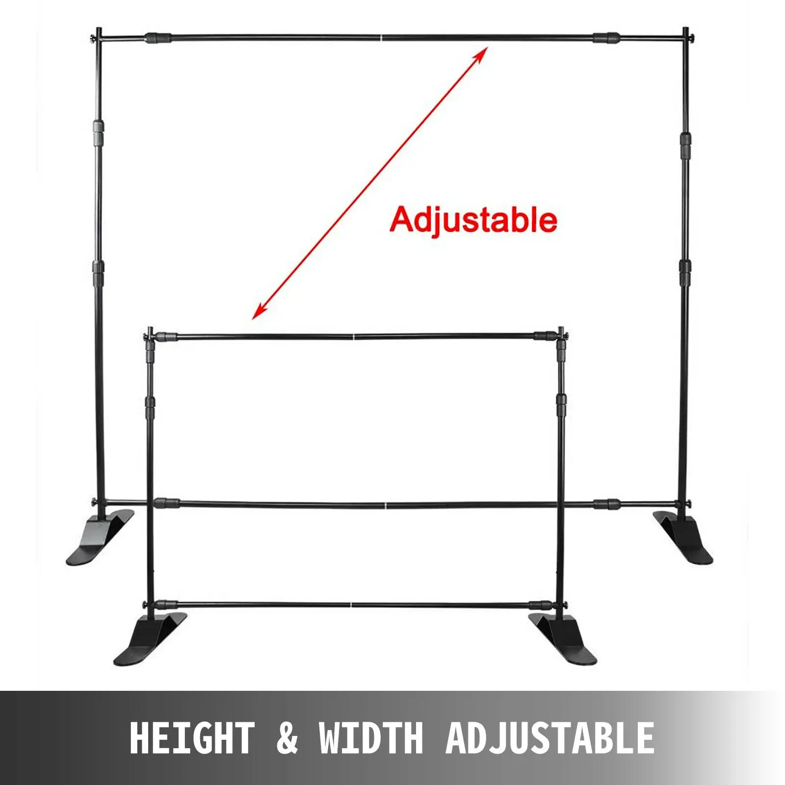 SucceBuy-soporte de fondo telescópico ajustable, soporte de pancarta para sesión fotográfica, vídeo, boda, evento, fiesta, 3x2,4 M