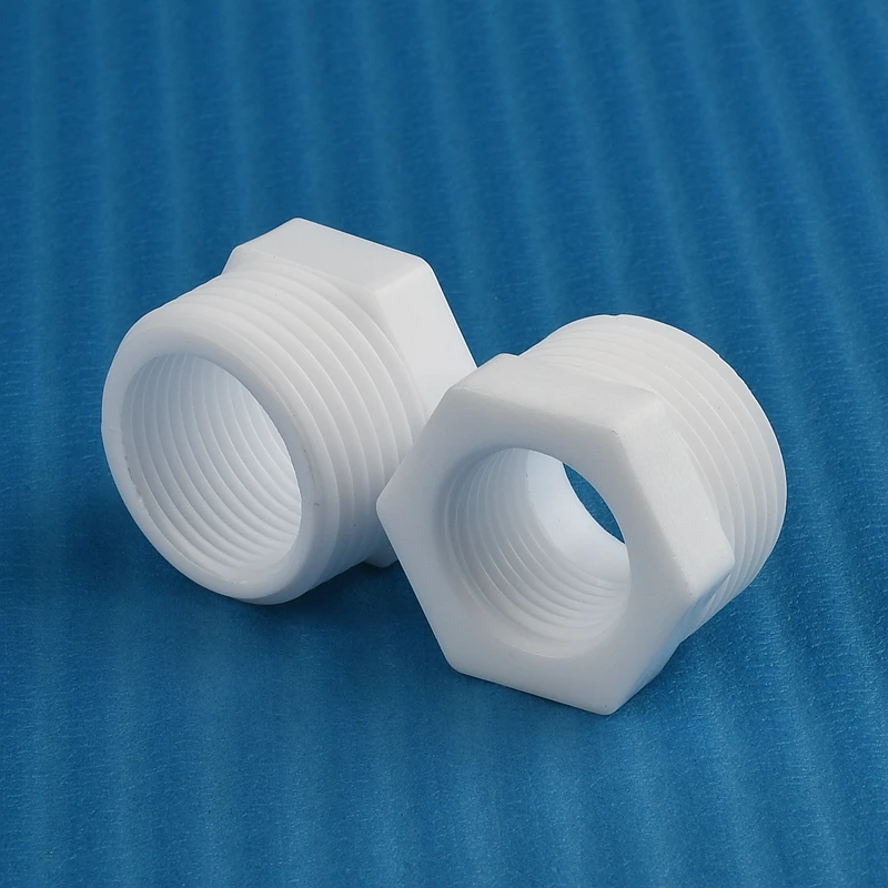 Conector de buje roscado de plástico, accesorios de tubería de unión de cambio macho/hembra recto, adaptador de riego, 3/8 ", 1/4", 1/8 ", 1/2", 1"