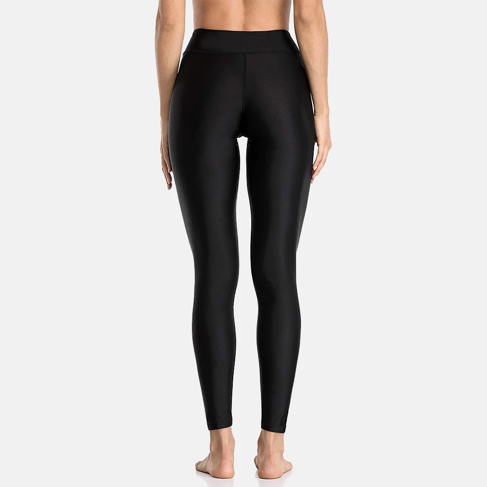 Anfilia Pantalones de natación para mujer Pantalones de natación de talle alto Leggings de natación Medias de natación