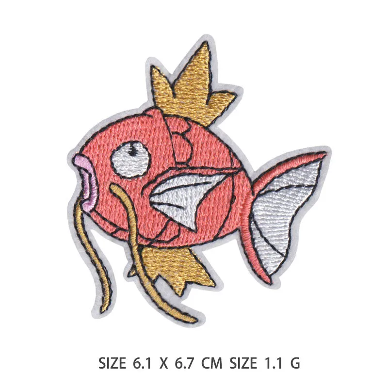 Parches de Tela de Pikachu, Adhesivos para Ropa, Parches Bordados para Coser, Apliques Termoadhesivos para Ropa, Decoración de Prendas con Dibujos Animados, DIY